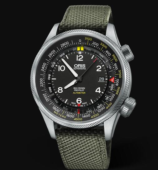 Oris Aviation Big Crown Propilot ALTIMETER WITH METER SCALE 47mm Replica Watch 01 733 7705 4164-Set 5 23 14FC